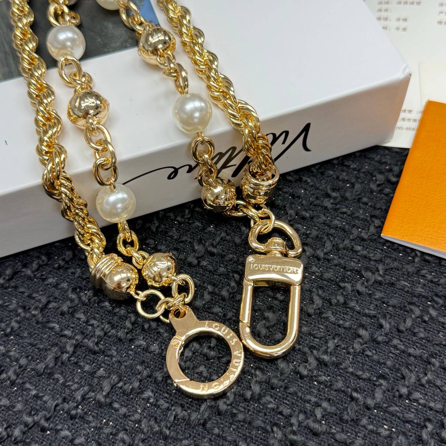 LOUIS VUITTON ルイヴィトン レディース ブレスレット モノグラム ブラスレ チェーン ペアリーチェーン シルバーカラー ゴールド仕上げ ブランドア - 画像 3