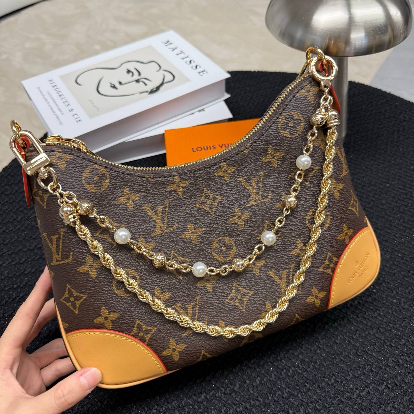 LOUIS VUITTON ルイヴィトン レディース ブレスレット モノグラム ブラスレ チェーン ペアリーチェーン シルバーカラー ゴールド仕上げ ブランドア - 画像 6