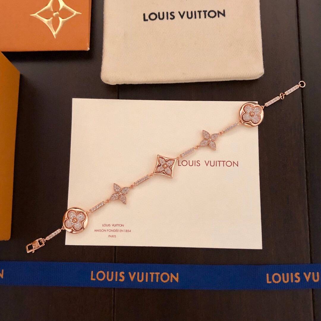 LOUIS VUITTON ルイヴィトン レディース ブレスレット モノグラム ブラスレ シルバーカラー ゴールド仕上げ ブランドアクセサリー 普段使い - 画像 5