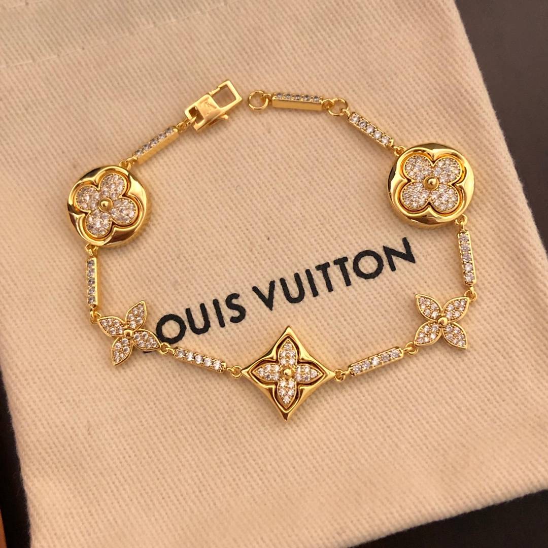 LOUIS VUITTON ルイヴィトン レディース ブレスレット モノグラム ブラスレ シルバーカラー ゴールド仕上げ ブランドアクセサリー 普段使い - 画像 7