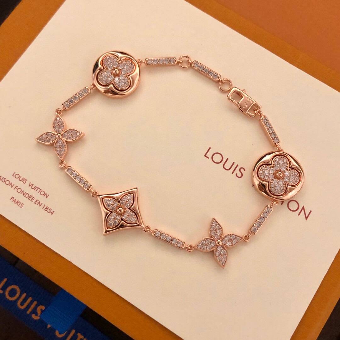 LOUIS VUITTON ルイヴィトン レディース ブレスレット モノグラム ブラスレ シルバーカラー ゴールド仕上げ ブランドアクセサリー 普段使い - 画像 8