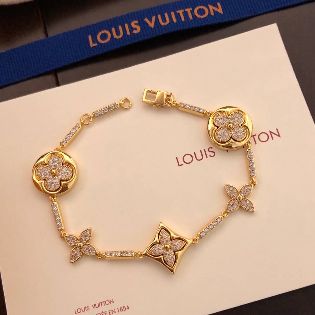 LOUIS VUITTON ルイヴィトン レディース ブレスレット モノグラム ブラスレ シルバーカラー ゴールド仕上げ ブランドアクセサリー 普段使い - 画像 9