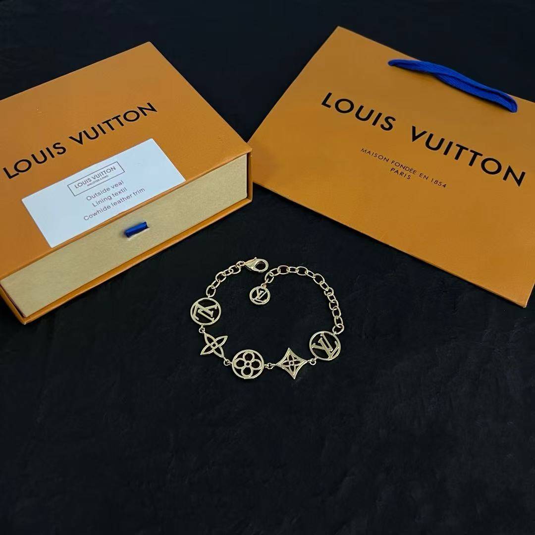 LOUIS VUITTON ルイヴィトン レディース ブレスレット LVイニシャル メタル シンプルデザイン ブランドアクセサリー - 画像 4