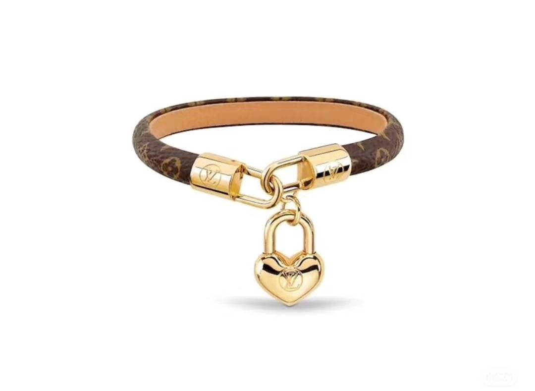 LOUIS VUITTON ルイヴィトン レディース ブレスレット モノグラム ブラスレ ゴールド仕上げ ロゴネックレス ブランドアクセサリー ギフト