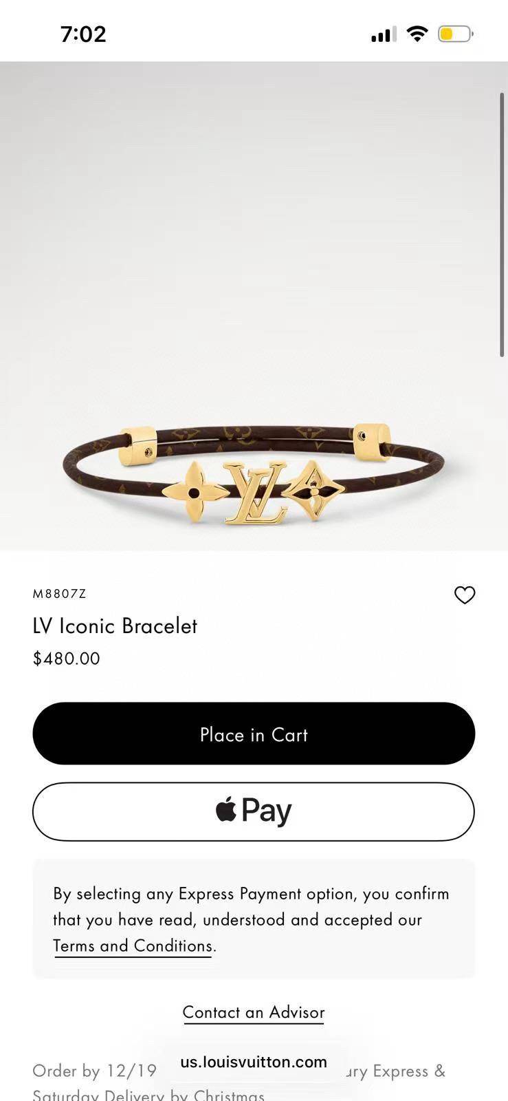 LOUIS VUITTON ルイヴィトン レディース ブレスレット LVアイコニック シルバーカラー GP ブランドアクセサリー プチギフト