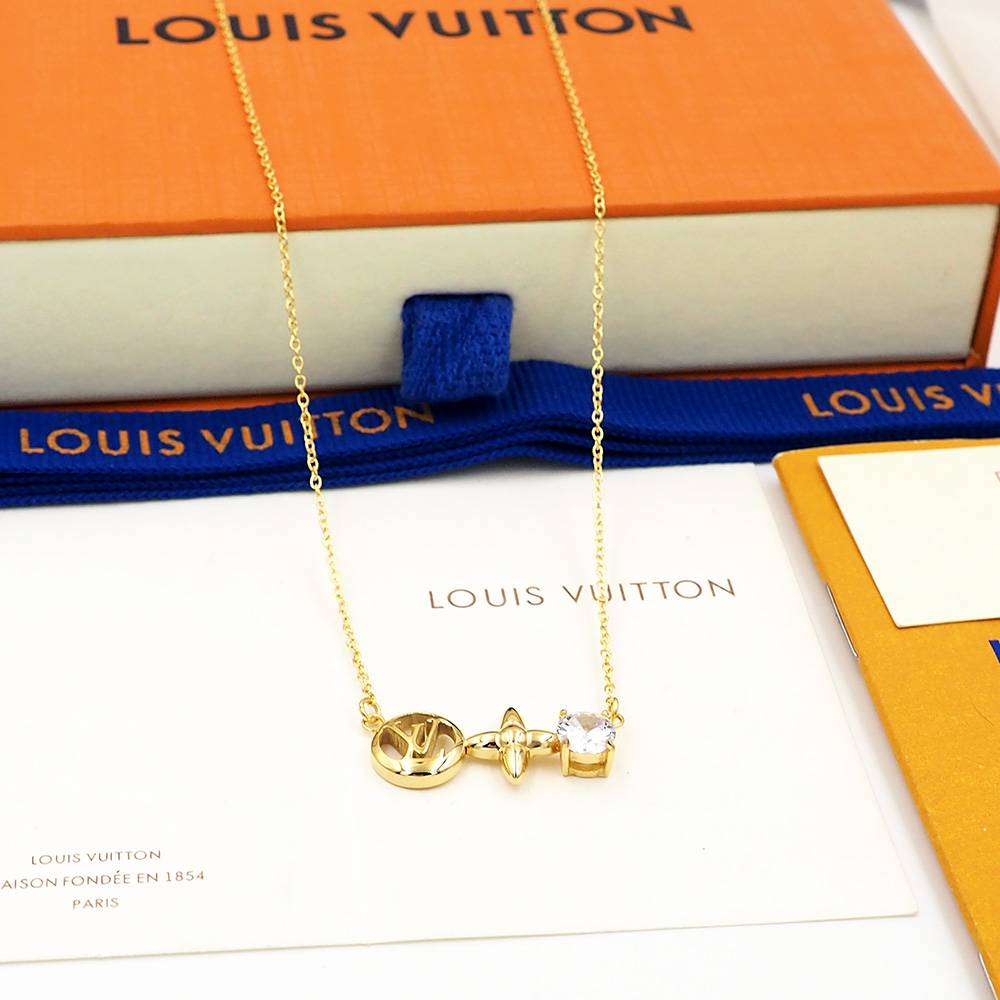 LOUIS VUITTON ルイヴィトン レディース ネックレス ペティルルイ モノグラム ゴールド仕上げ ブランドアクセサリー プチジュエリー - 画像 2
