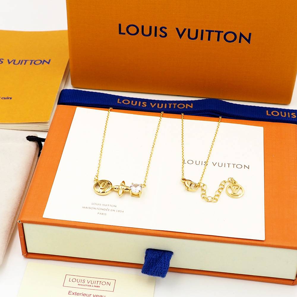 LOUIS VUITTON ルイヴィトン レディース ネックレス ペティルルイ モノグラム ゴールド仕上げ ブランドアクセサリー プチジュエリー - 画像 4