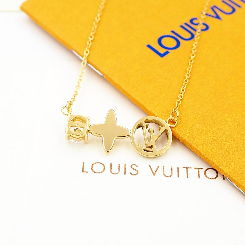 LOUIS VUITTON ルイヴィトン レディース ネックレス ペティルルイ モノグラム ゴールド仕上げ ブランドアクセサリー プチジュエリー - 画像 5