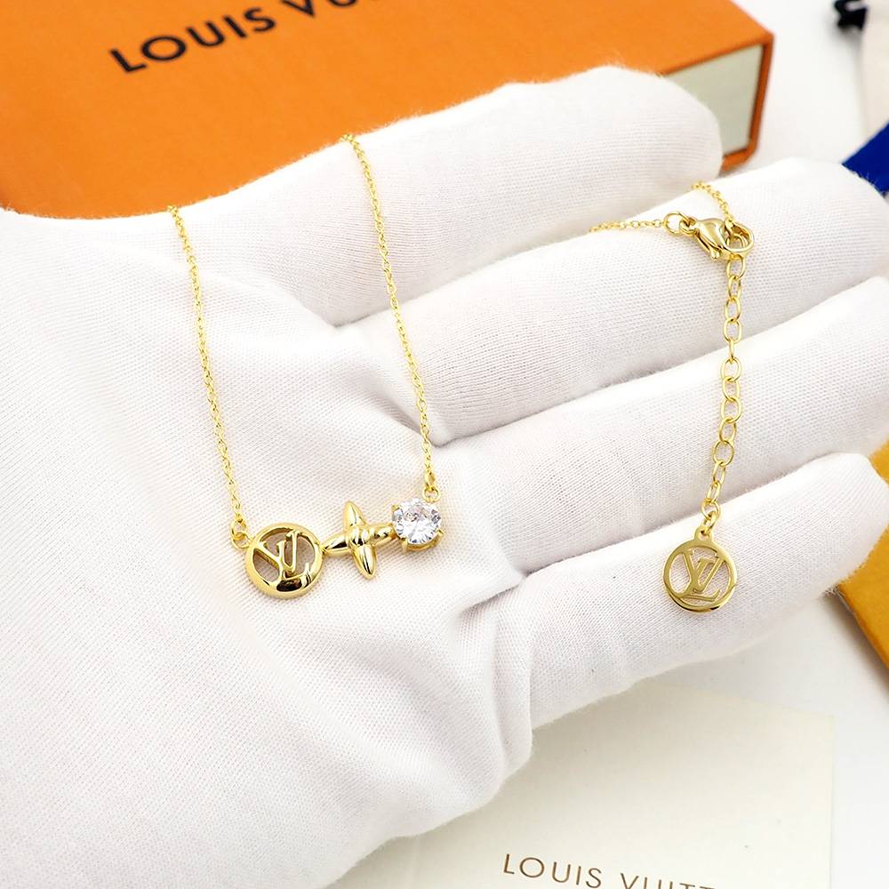 LOUIS VUITTON ルイヴィトン レディース ネックレス ペティルルイ モノグラム ゴールド仕上げ ブランドアクセサリー プチジュエリー - 画像 6