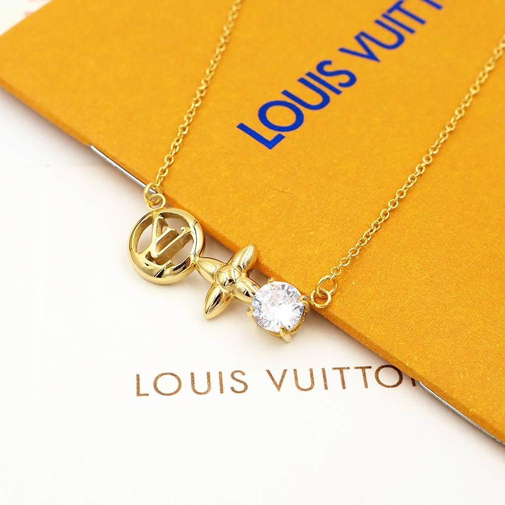LOUIS VUITTON ルイヴィトン レディース ネックレス ペティルルイ モノグラム ゴールド仕上げ ブランドアクセサリー プチジュエリー - 画像 7