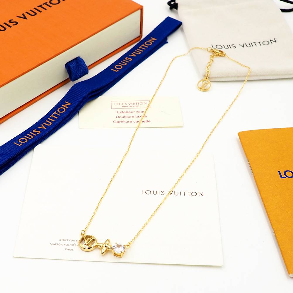LOUIS VUITTON ルイヴィトン レディース ネックレス ペティルルイ モノグラム ゴールド仕上げ ブランドアクセサリー プチジュエリー - 画像 8