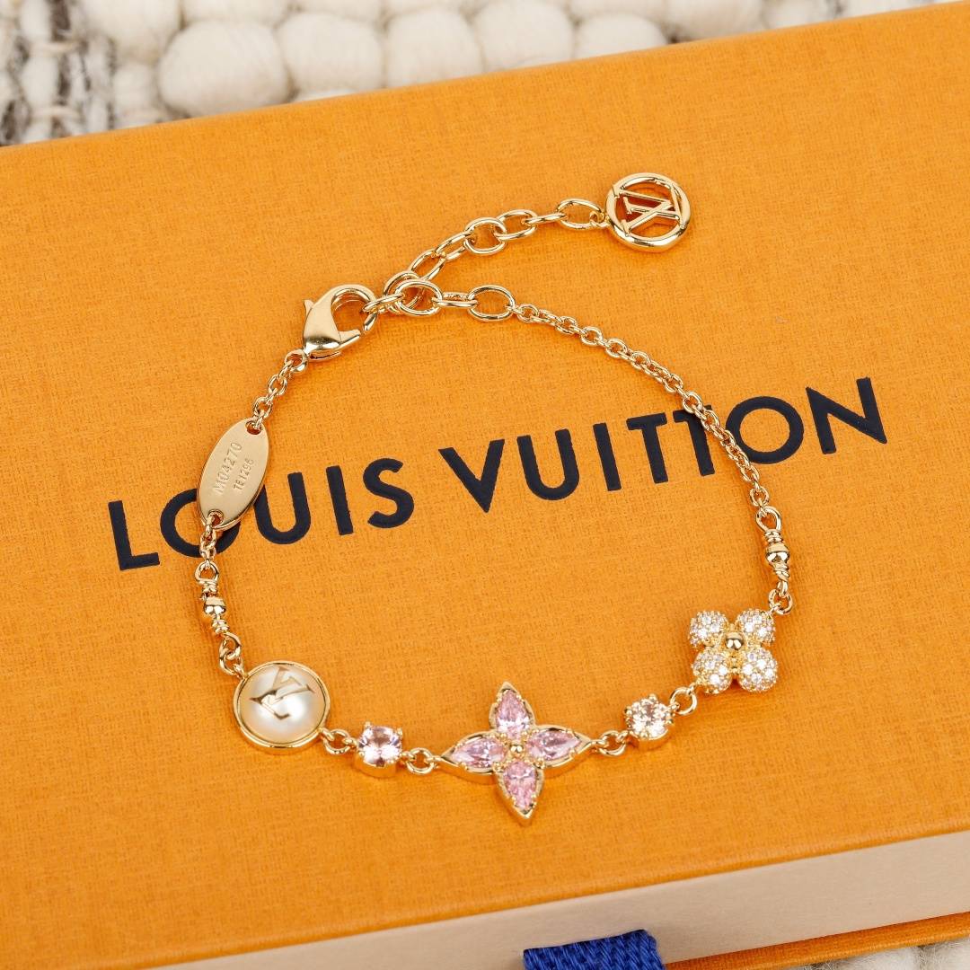 LOUIS VUITTON ルイヴィトン レディース ブレスレット ブラスレ ナノグラム メタル GP インスタ映え ブランドアクセサリー - 画像 8