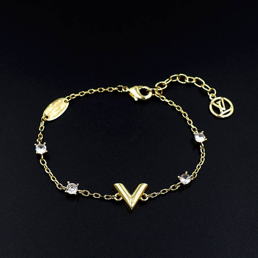 LOUIS VUITTON ルイヴィトン レディース ブレスレット エセンシャル V メタル シルバーカラー 通常使い ブランドアクセサリー - 画像 4