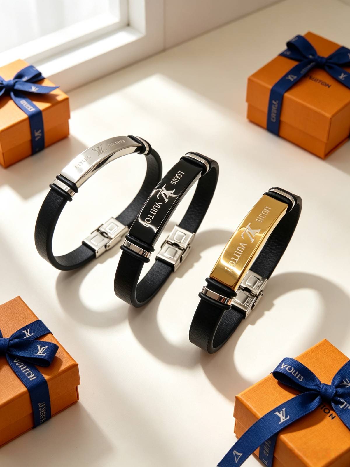 LOUIS VUITTON ルイヴィトン レディース ブレスレット モノグラム シルバーカラー GP ブランドアクセサリー 普段使い ギフト - 画像 8