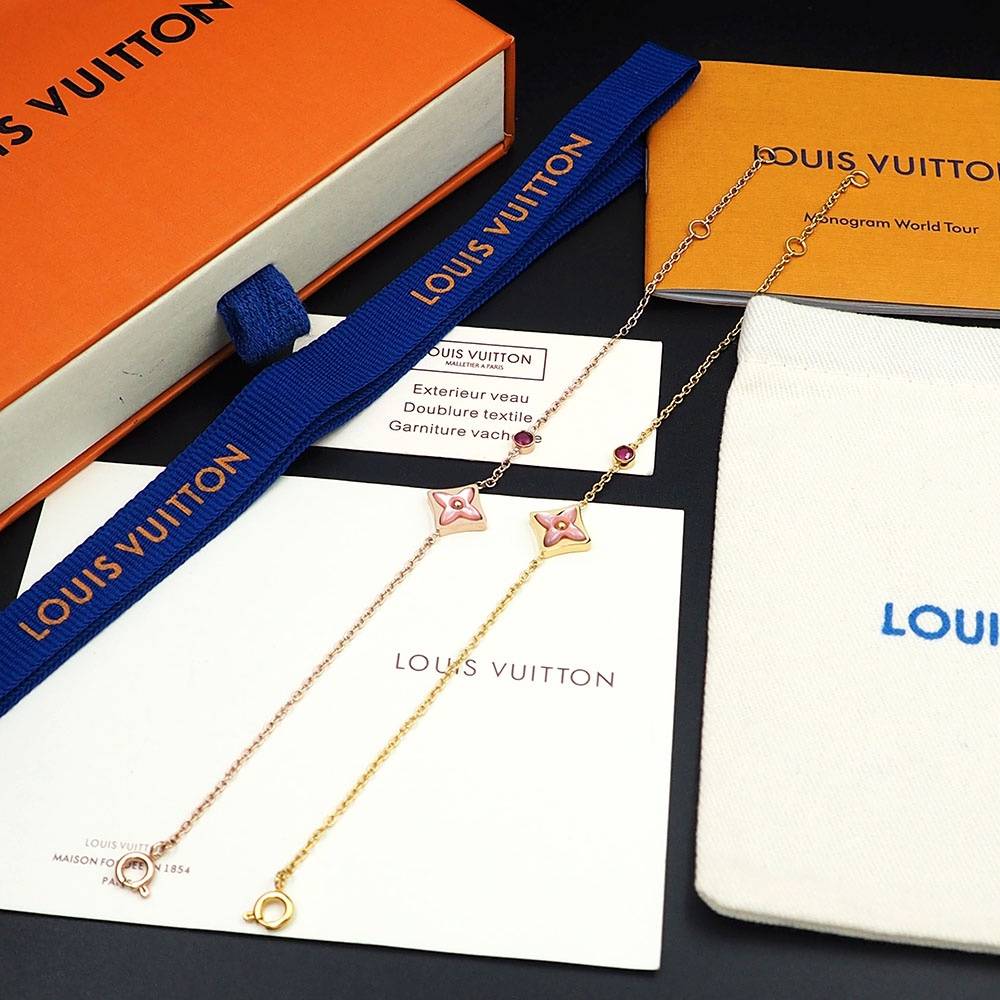 LOUIS VUITTON ルイヴィトン レディース ブレスレット モノグラム エセンシャル V ゴールド仕上げ ブランドアクセサリー 日常用い - 画像 2