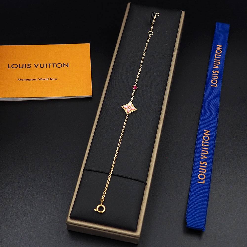 LOUIS VUITTON ルイヴィトン レディース ブレスレット モノグラム エセンシャル V ゴールド仕上げ ブランドアクセサリー 日常用い - 画像 5