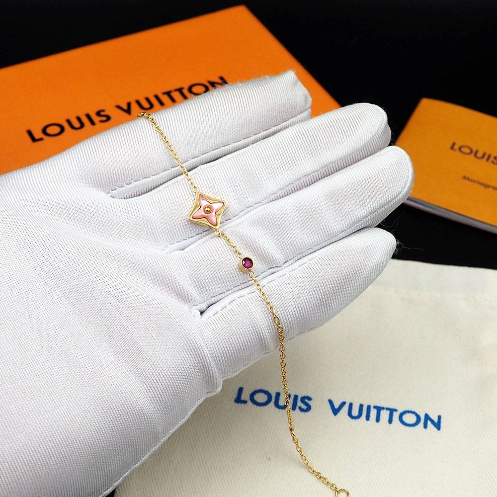 LOUIS VUITTON ルイヴィトン レディース ブレスレット モノグラム エセンシャル V ゴールド仕上げ ブランドアクセサリー 日常用い - 画像 6