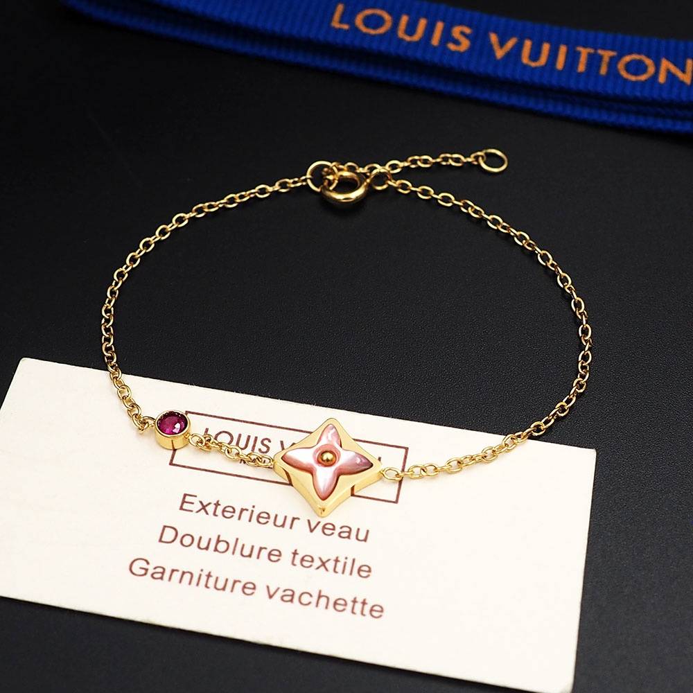 LOUIS VUITTON ルイヴィトン レディース ブレスレット モノグラム エセンシャル V ゴールド仕上げ ブランドアクセサリー 日常用い - 画像 9