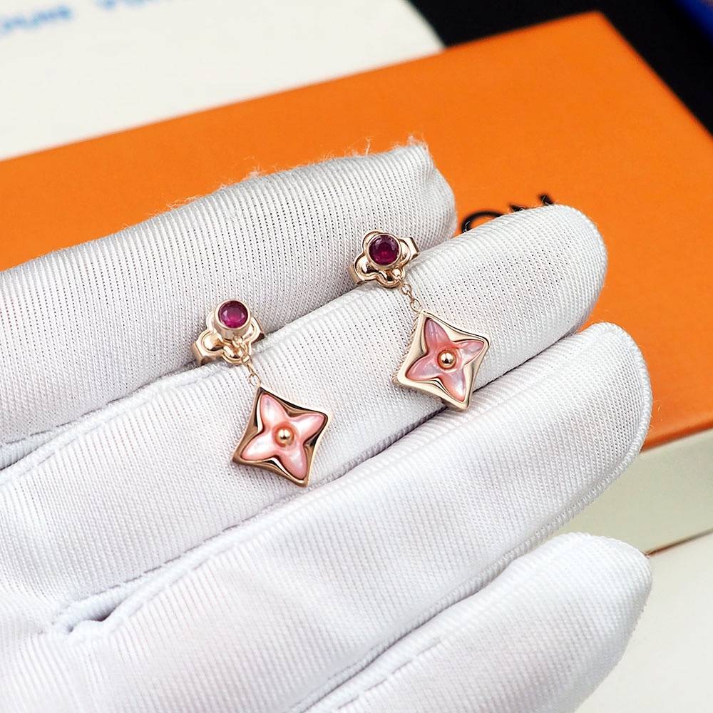 LOUIS VUITTON ルイヴィトン レディース ピアス モノグラム シルバーカラー GP ブランドアクセサリー ロゴネックレス 普段使い - 画像 3