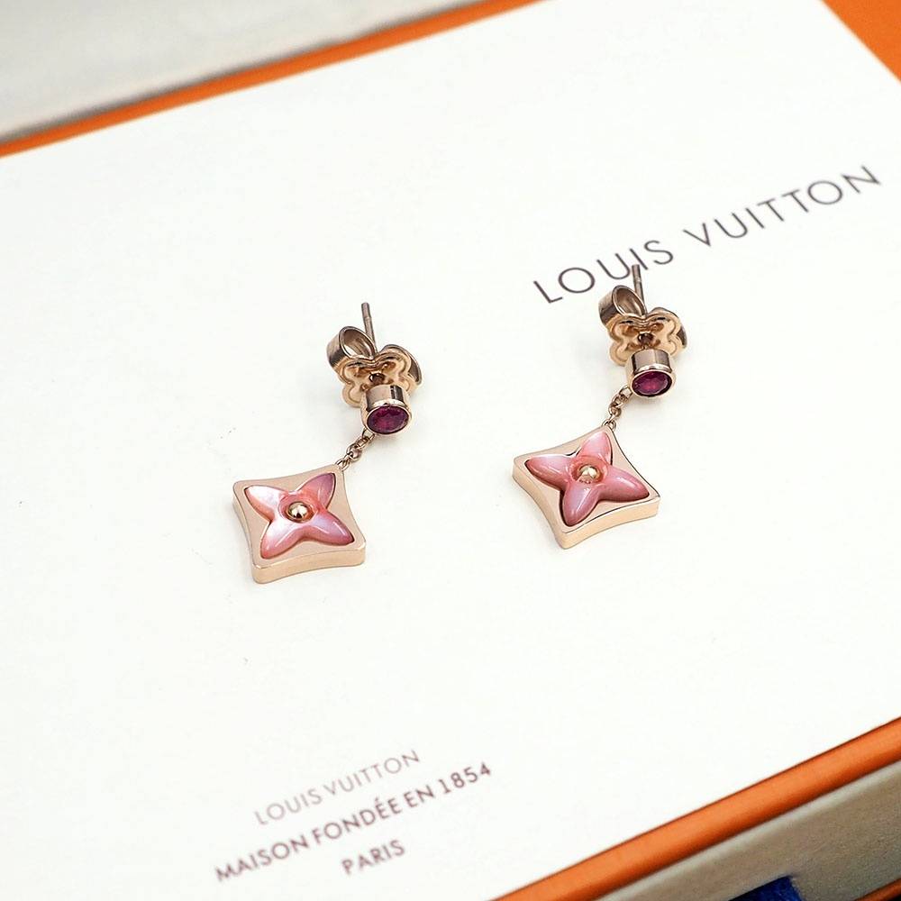 LOUIS VUITTON ルイヴィトン レディース ピアス モノグラム シルバーカラー GP ブランドアクセサリー ロゴネックレス 普段使い - 画像 4