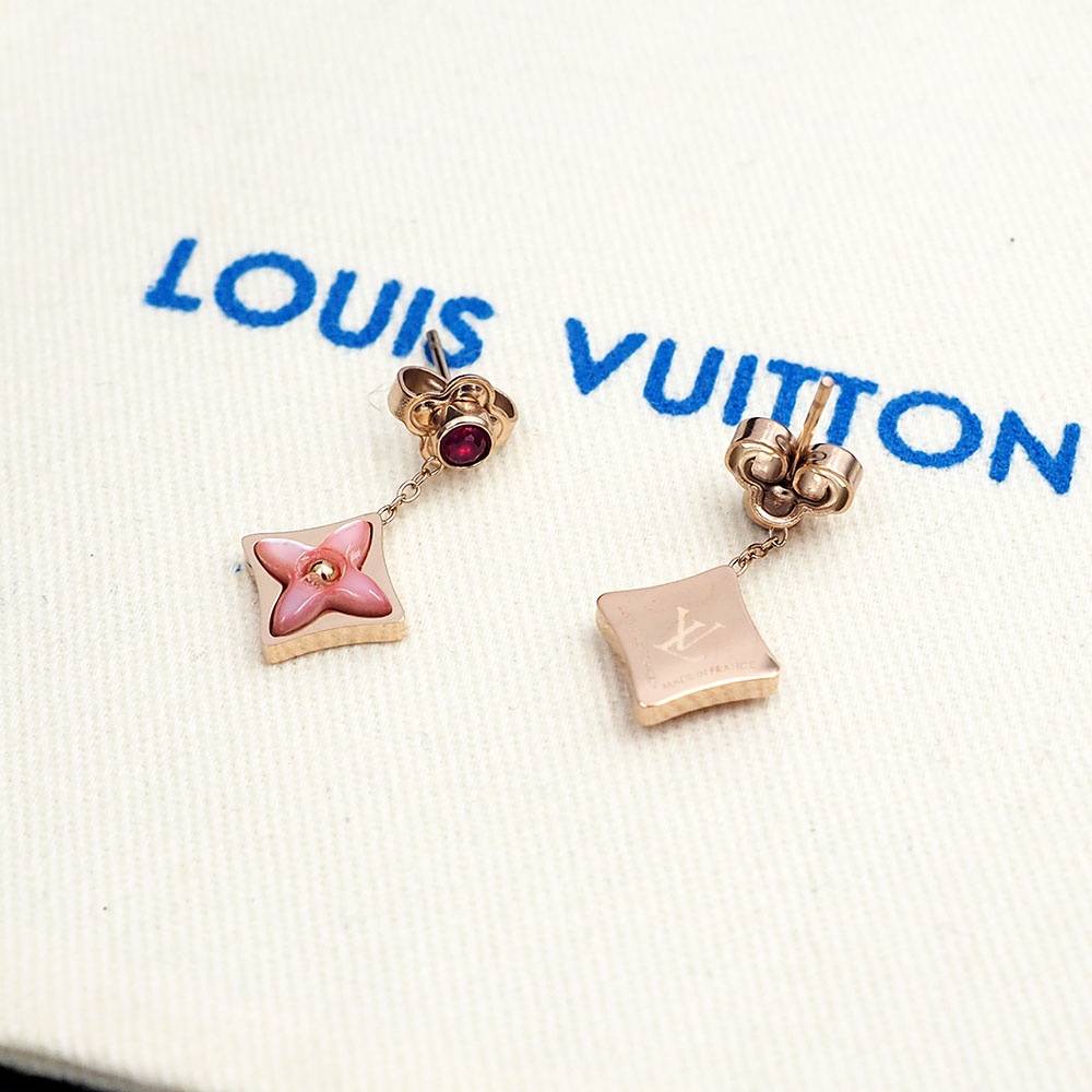 LOUIS VUITTON ルイヴィトン レディース ピアス モノグラム シルバーカラー GP ブランドアクセサリー ロゴネックレス 普段使い - 画像 7