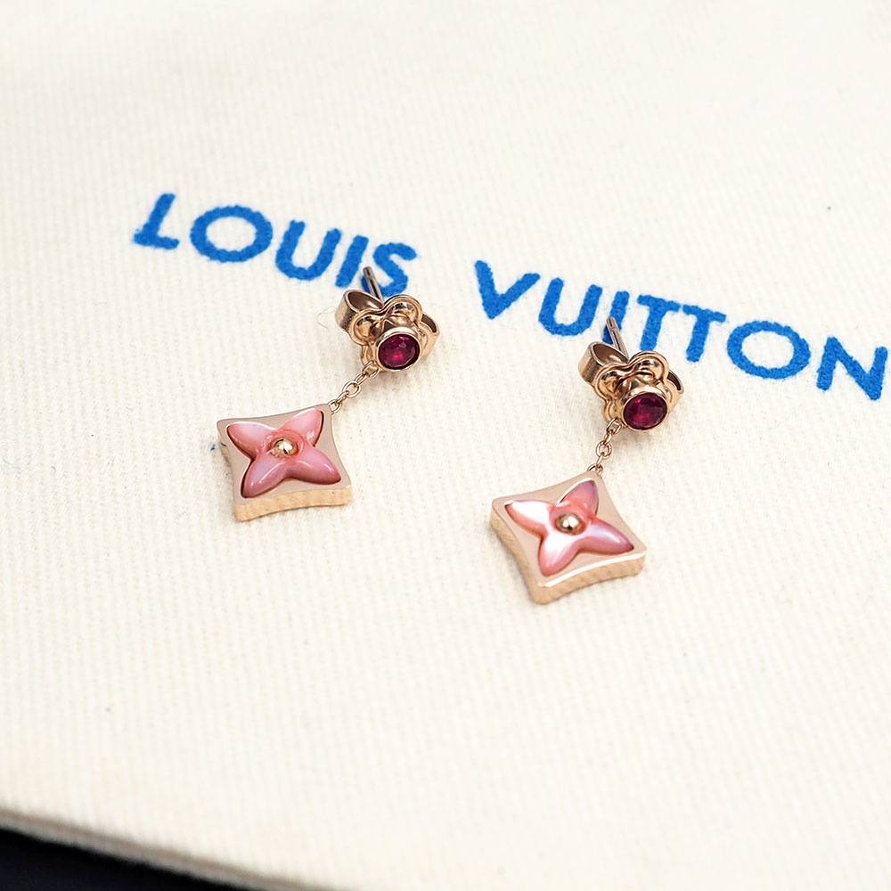 LOUIS VUITTON ルイヴィトン レディース ピアス モノグラム シルバーカラー GP ブランドアクセサリー ロゴネックレス 普段使い - 画像 8