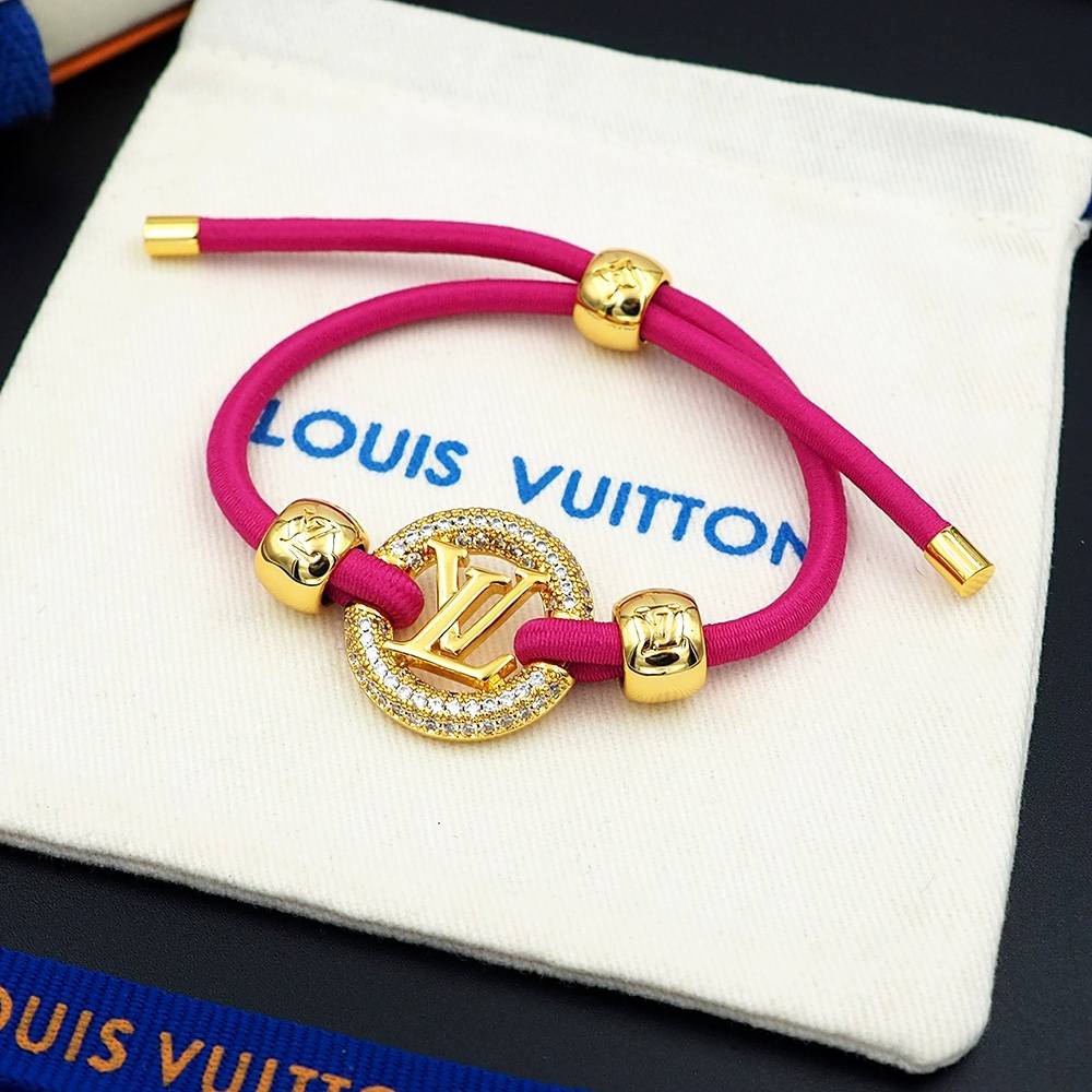 LOUIS VUITTON ルイヴィトン レディース ブレスレット LVイニシャル モノグラム キャンバス シルバーカラー ブランドアクセサリー 送料無料 - 画像 5