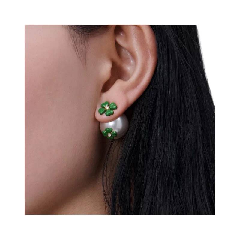 Dior ディオール レディース ピアス レジンパール CDイニシャル ホワイトレジンパール デザイン ブランドアクセサリー 上品 普段使い - 画像 2