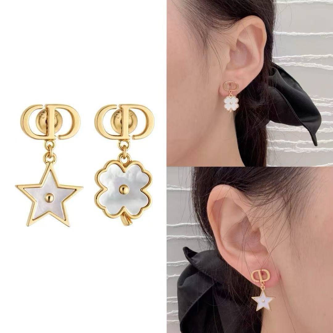 Dior ディオール レディース ピアス CDロゴ レジンパール クリスタル ブランドアクセサリー 上品 デイリーユース - 画像 5
