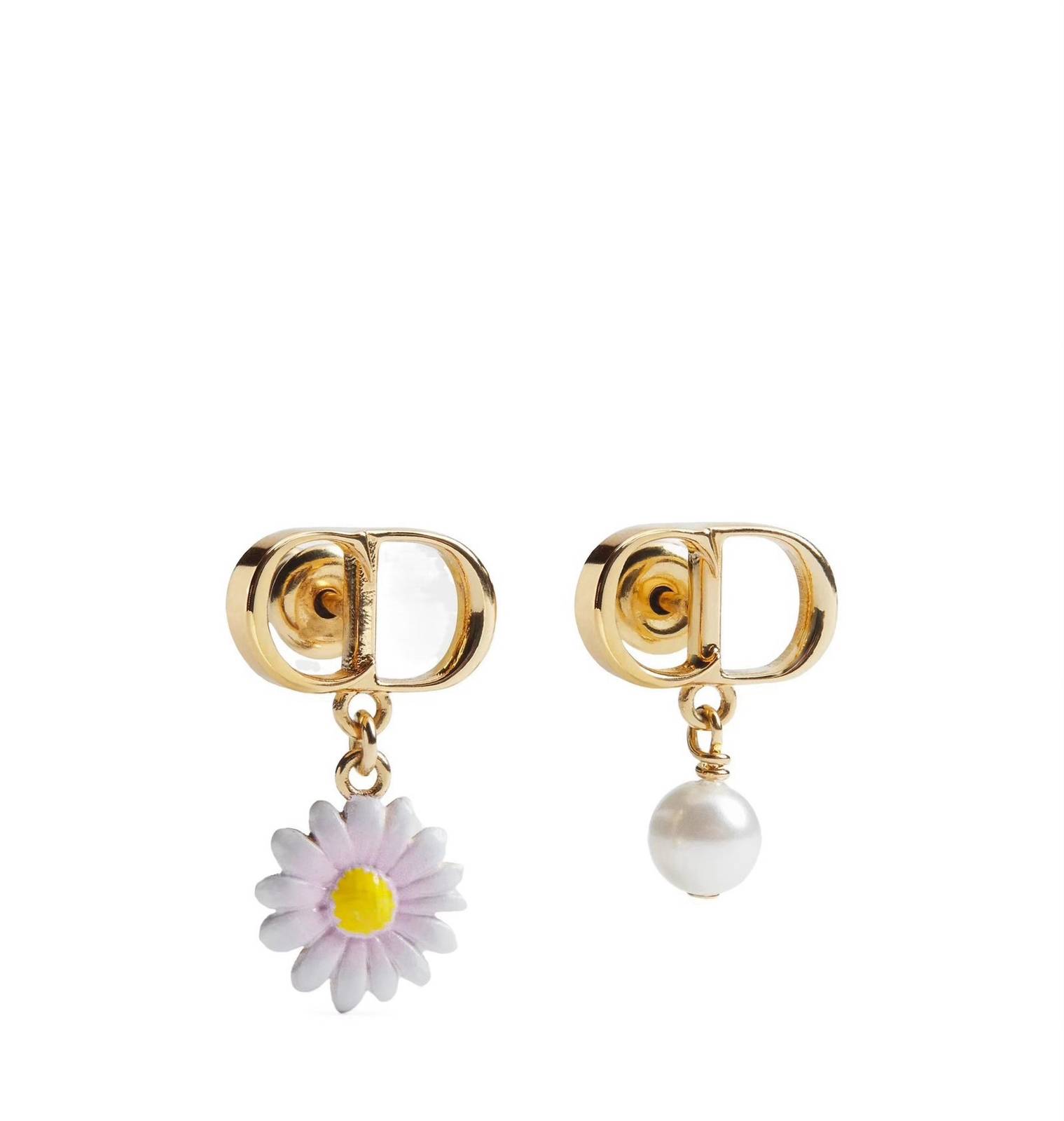Dior ディオール レディース ピアス CDロゴ フラワーモチーフ レジンパール クリスタル ブランドアクセサリー 上品 普段使い プレゼント