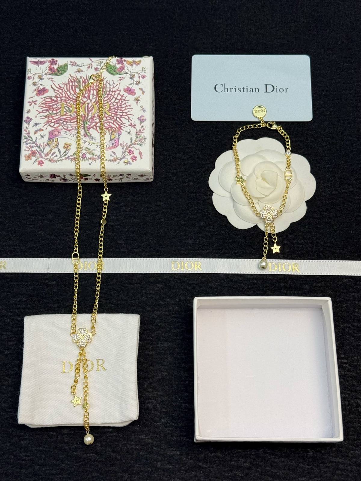 Dior ディオール レディース ネックレス CDロゴ レジンパール チェーンモチーフ ブランドアクセサリー 上品 普段使い - 画像 9