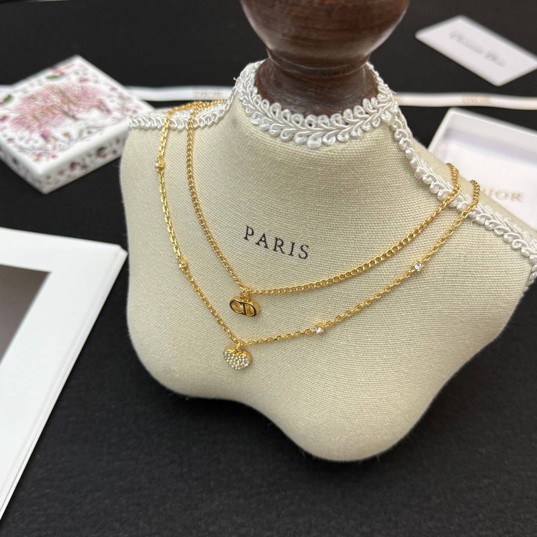 Dior ディオール レディース ネックレス CDロゴ レジンパール ゴールドフィニッシュ ブランドアクセサリー 上品 普段使い - 画像 2
