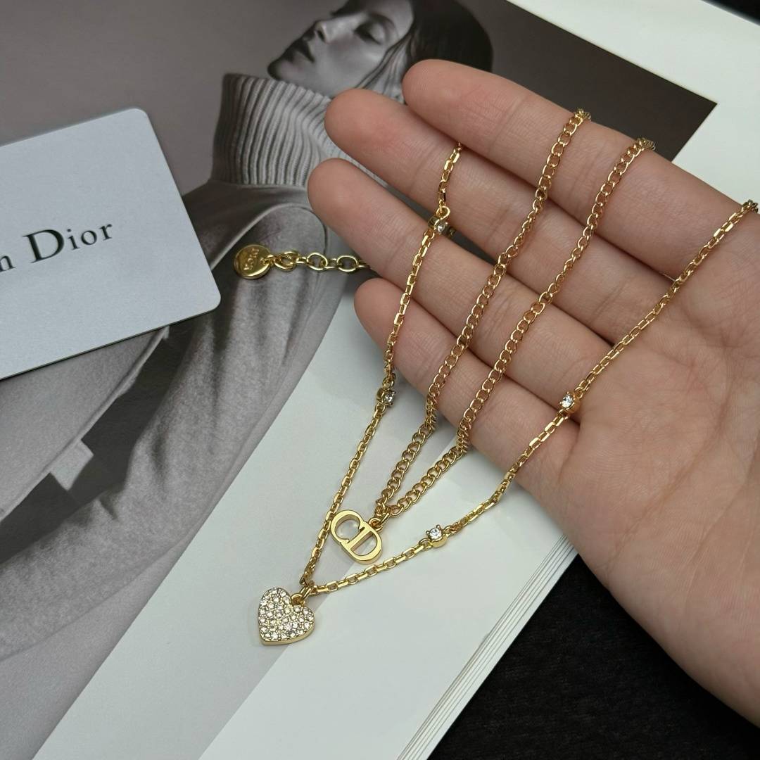 Dior ディオール レディース ネックレス CDロゴ レジンパール ゴールドフィニッシュ ブランドアクセサリー 上品 普段使い - 画像 3