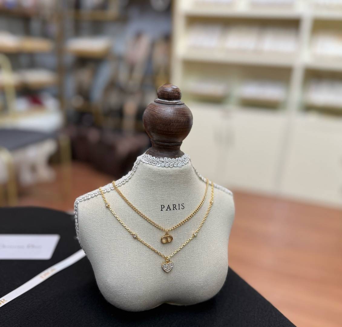 Dior ディオール レディース ネックレス CDロゴ レジンパール ゴールドフィニッシュ ブランドアクセサリー 上品 普段使い - 画像 4