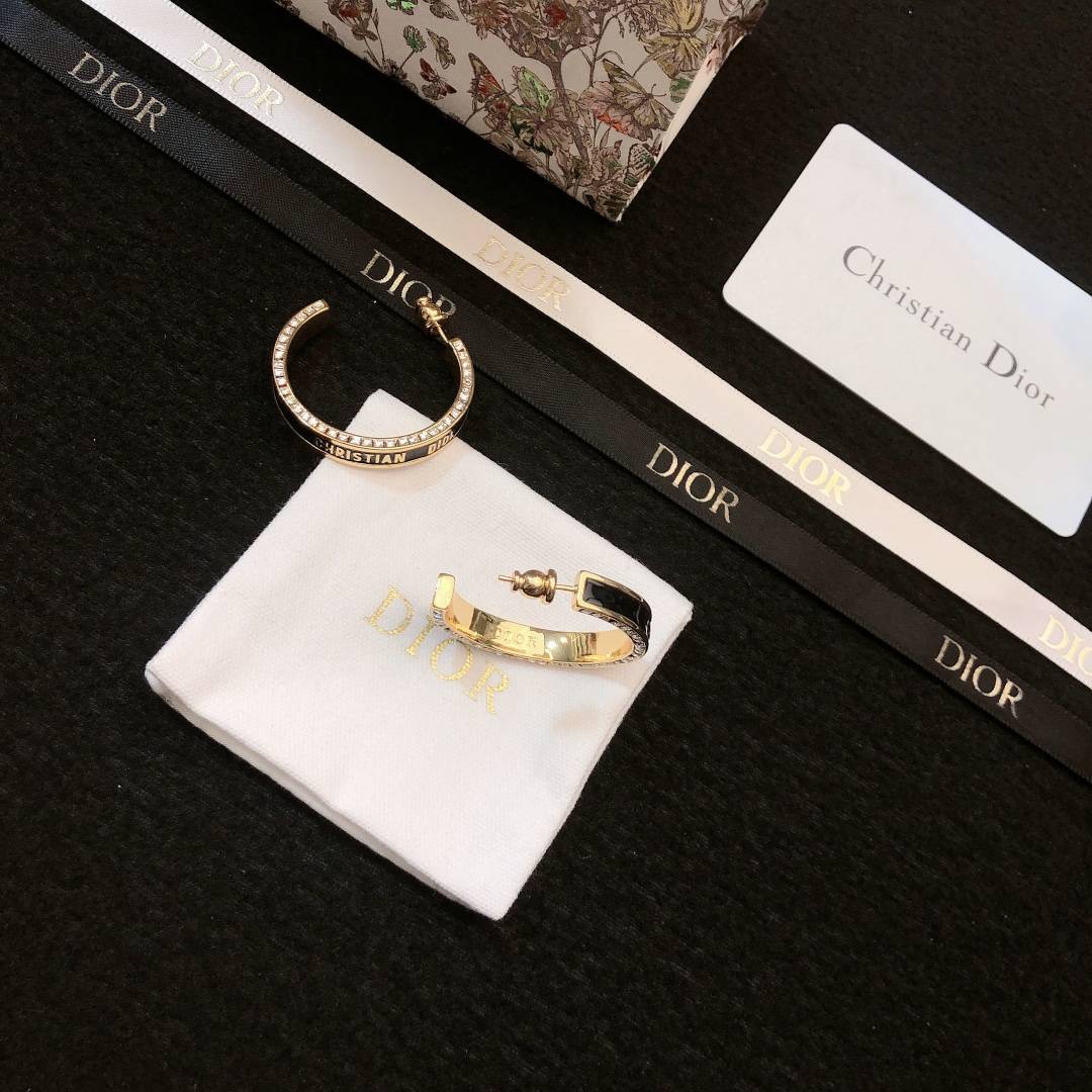 Dior ディオール レディース ピアス CDロゴ メタル ゴールドフィニッシュ ブランドアクセサリー 上品 普段使い ギフト - 画像 4