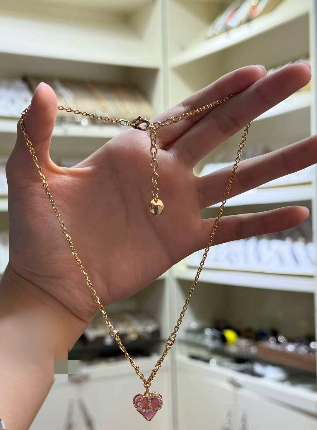 Dior ディオール レディース ネックレス ロゴネックレス 上品 プチCD ブランドアクセサリー ギフト プレゼント - 画像 3