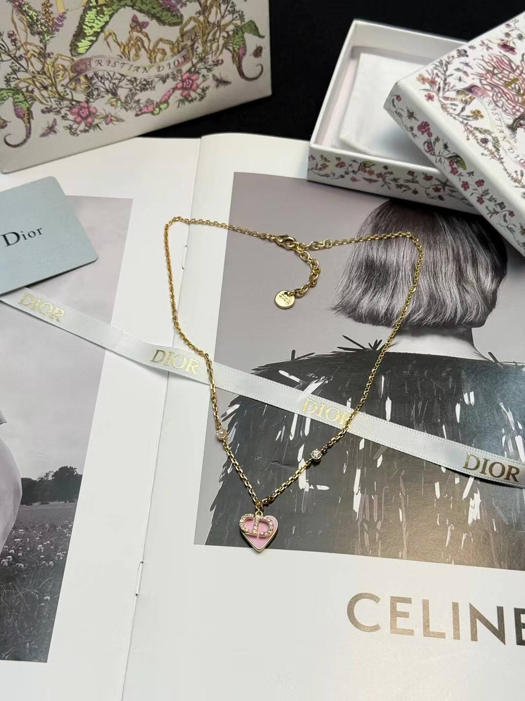Dior ディオール レディース ネックレス ロゴネックレス 上品 プチCD ブランドアクセサリー ギフト プレゼント - 画像 4