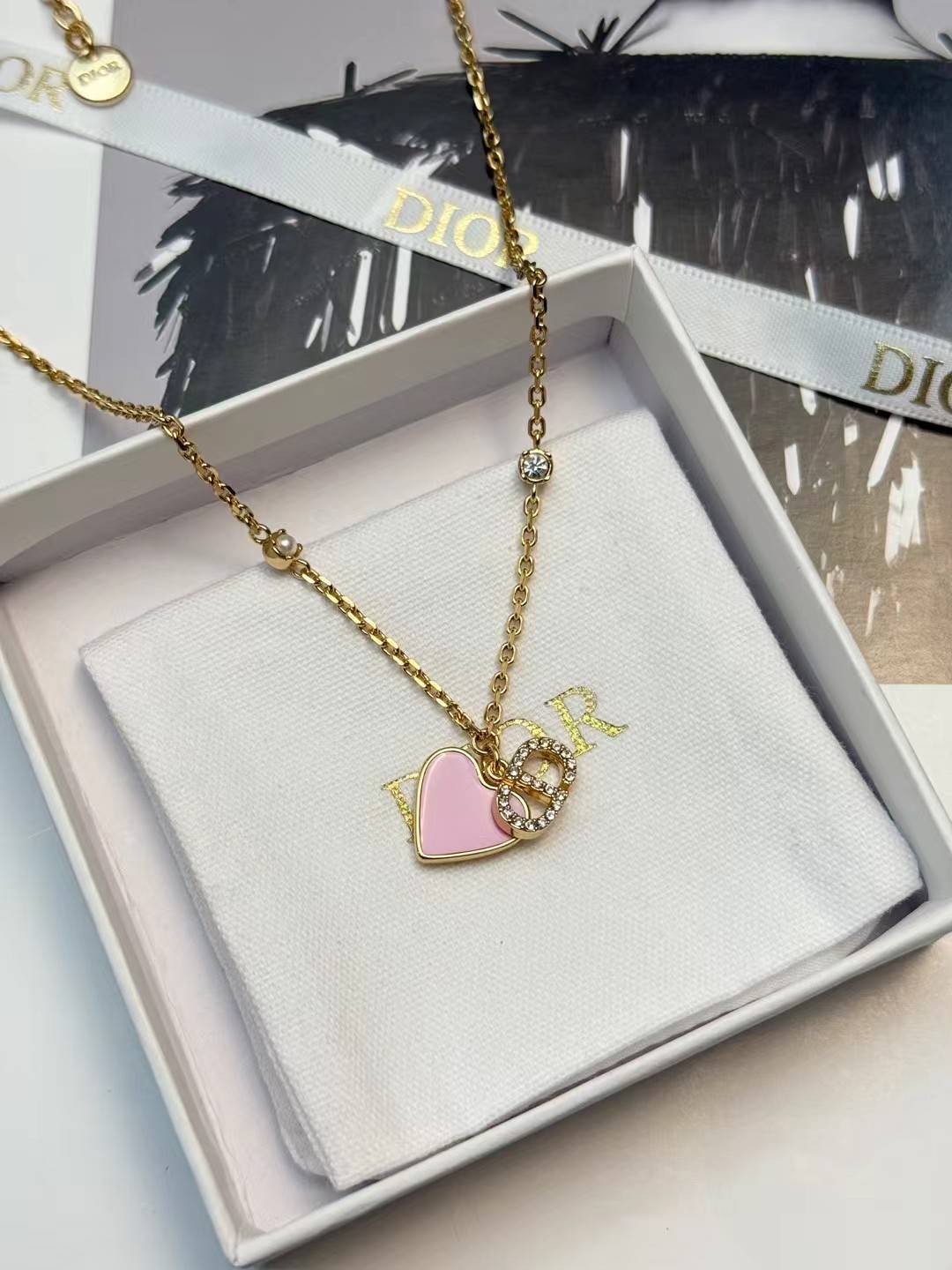 Dior ディオール レディース ネックレス ロゴネックレス 上品 プチCD ブランドアクセサリー ギフト プレゼント - 画像 5
