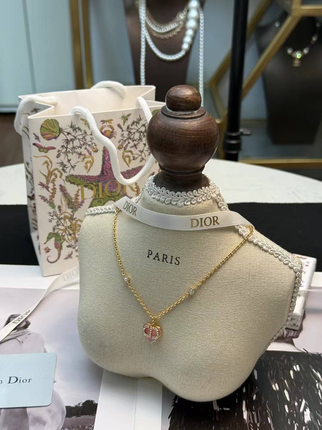 Dior ディオール レディース ネックレス ロゴネックレス 上品 プチCD ブランドアクセサリー ギフト プレゼント - 画像 6