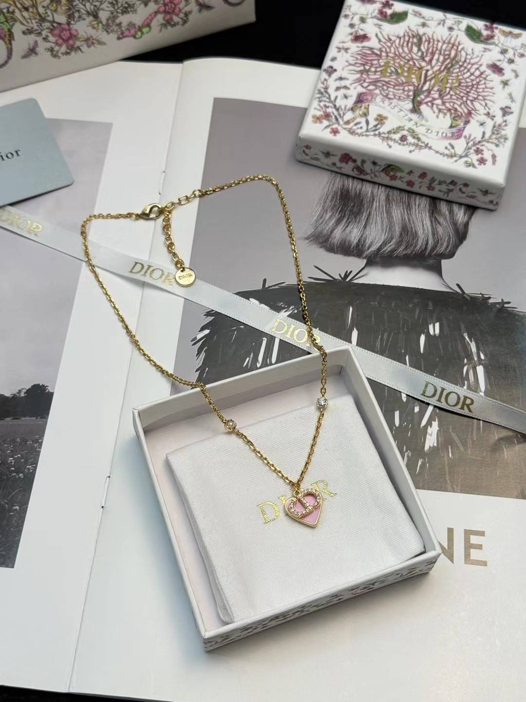 Dior ディオール レディース ネックレス ロゴネックレス 上品 プチCD ブランドアクセサリー ギフト プレゼント - 画像 7