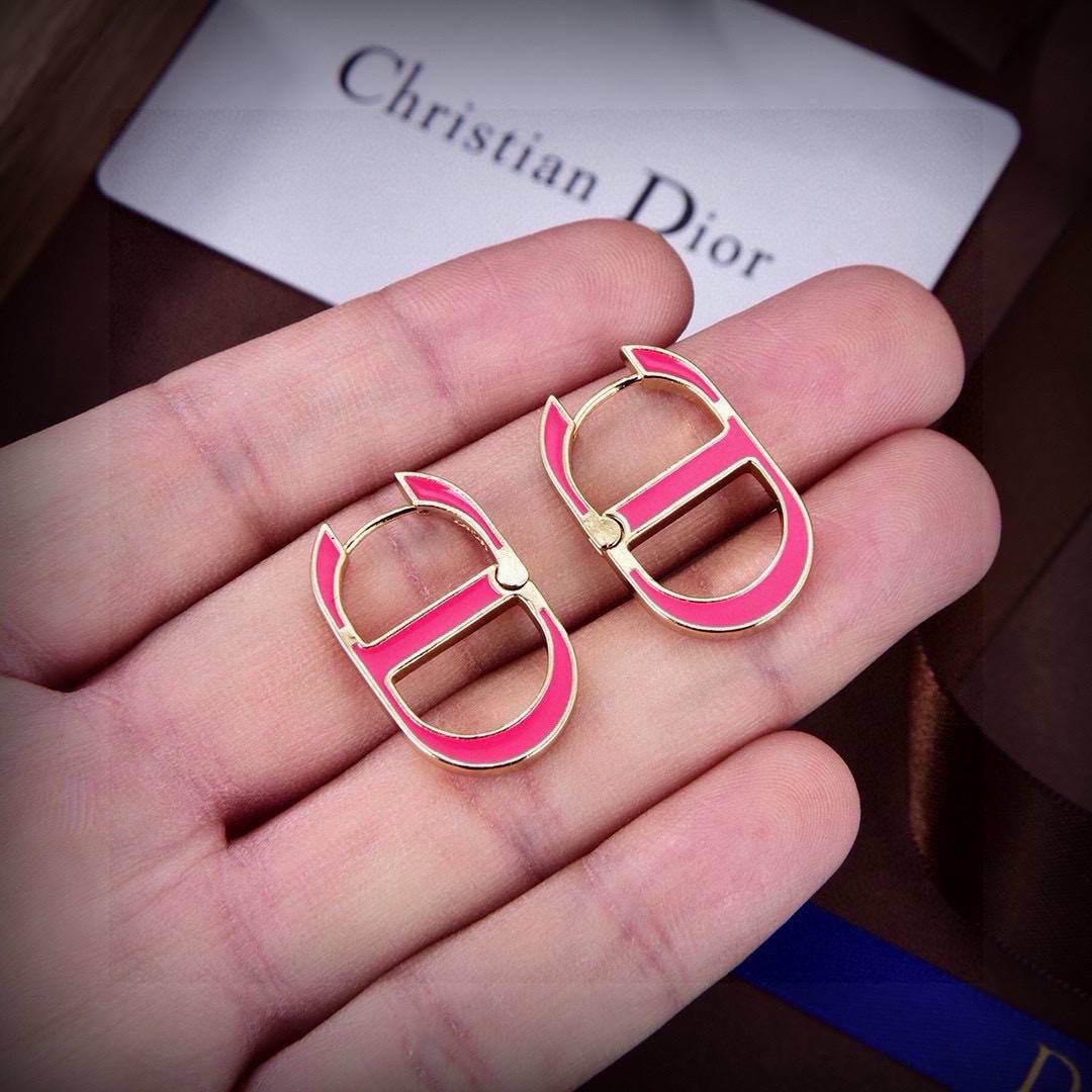 Dior ディオール レディース ピアス CDロゴ レジンパール ブランドアクセサリー 上品 プチCD ギフト - 画像 2