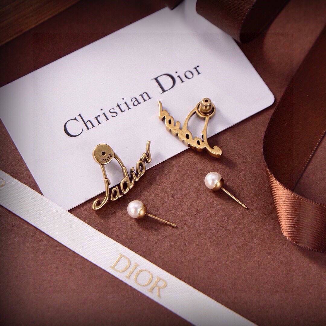 Dior ディオール レディース ピアス JAdior ロゴピアス レジンパール ゴールドフィニッシュ ブランドアクセサリー 上品 普段使い ギフト - 画像 6