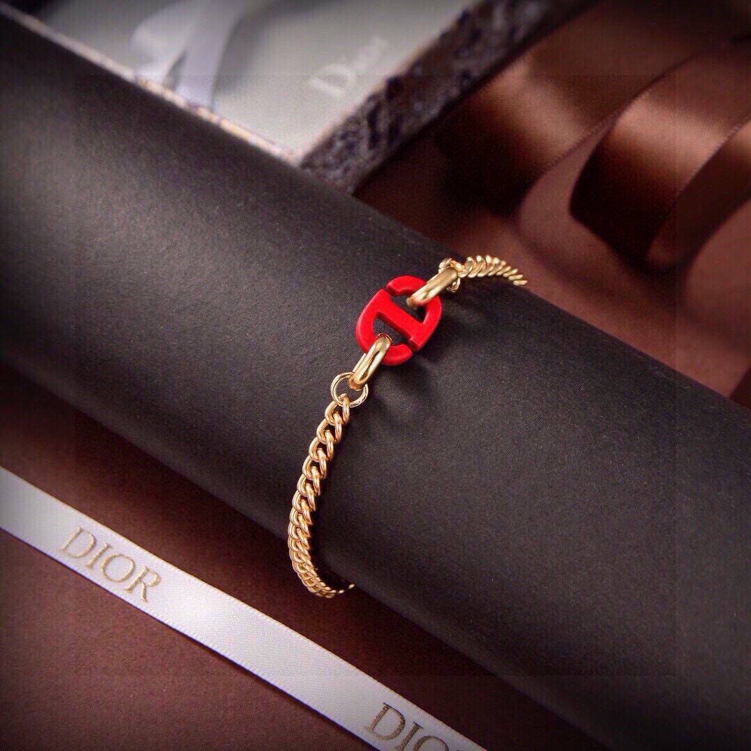 Dior ディオール レディース ブレスレット CDロゴ レジンパール ホワイトレジンパール メタル ゴールドフィニッシュ ブランドアクセサリー 上品 普段使い - 画像 5