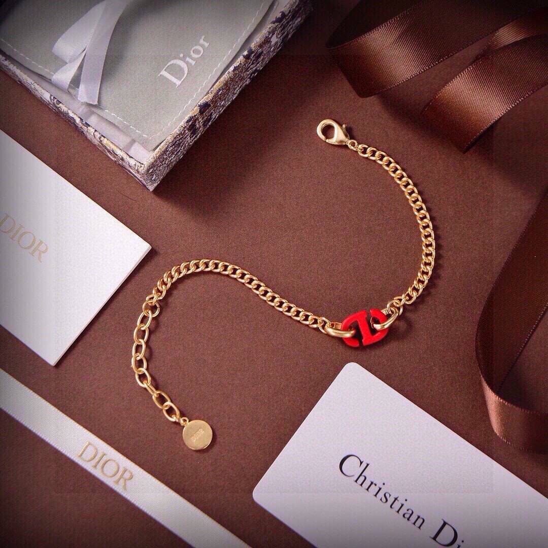 Dior ディオール レディース ブレスレット CDロゴ レジンパール ホワイトレジンパール メタル ゴールドフィニッシュ ブランドアクセサリー 上品 普段使い - 画像 6