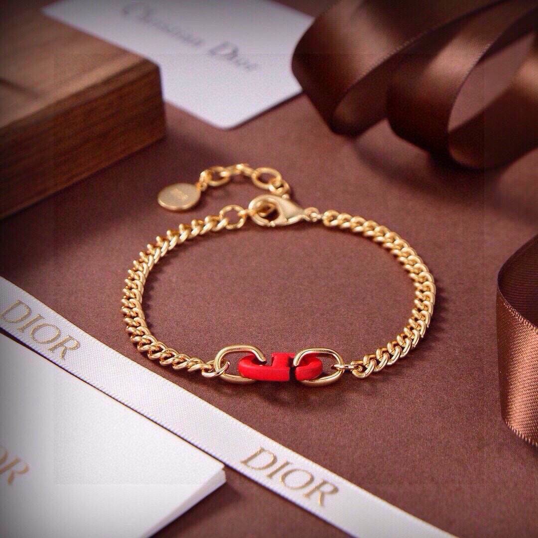 Dior ディオール レディース ブレスレット CDロゴ レジンパール ホワイトレジンパール メタル ゴールドフィニッシュ ブランドアクセサリー 上品 普段使い - 画像 7