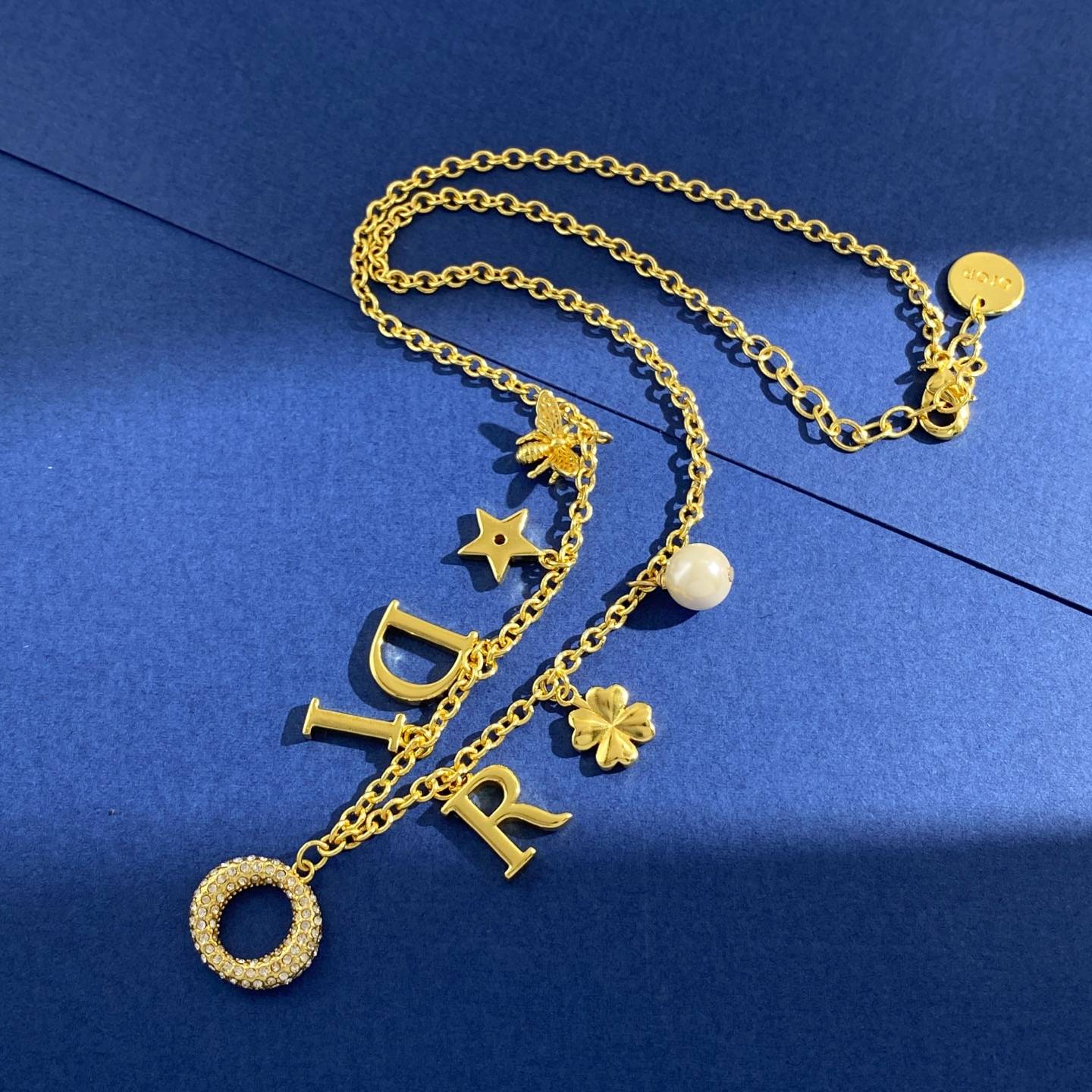 Dior ディオール レディース ネックレス CDロゴ レジンパール プチCD ブランドアクセサリー 上品 デイリーユース - 画像 6