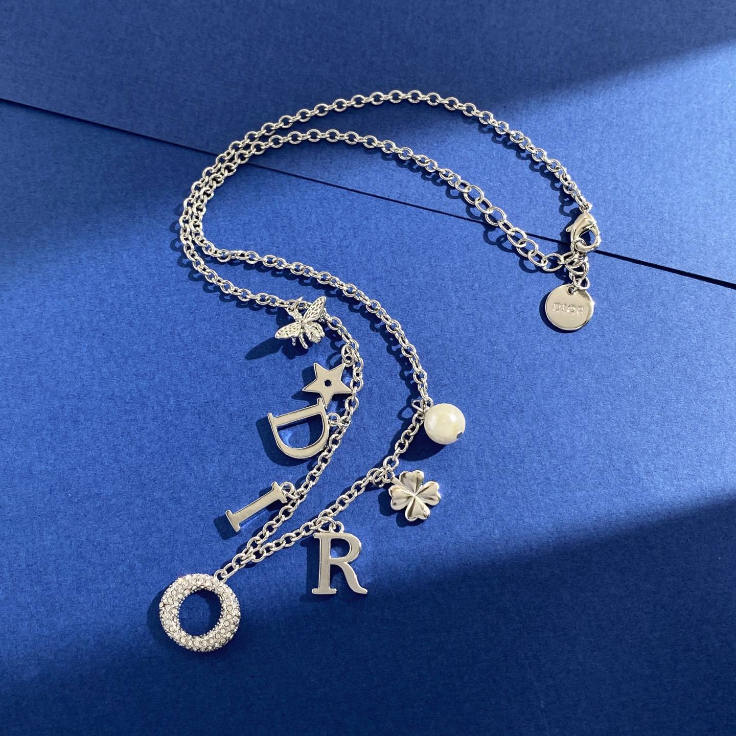 Dior ディオール レディース ネックレス CDロゴ レジンパール プチCD ブランドアクセサリー 上品 デイリーユース - 画像 7