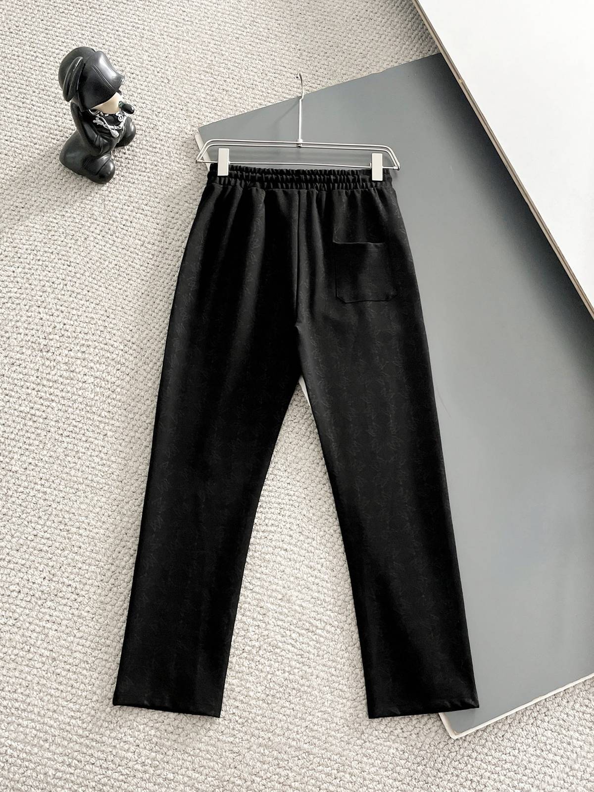 MISHAN 3XLB68220 メンズ セットアップ ジップアップパーカー ロゴワッペン サイドライン ストリート ブラック - 画像 6