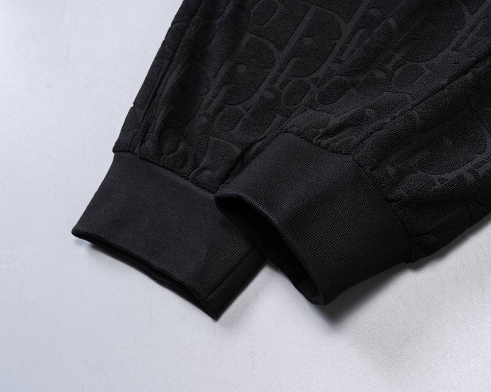 DIOR ディオール メンズ セットアップ ジップパーカー ロゴワッペン ロゴ刺繍 ブラック - 画像 10