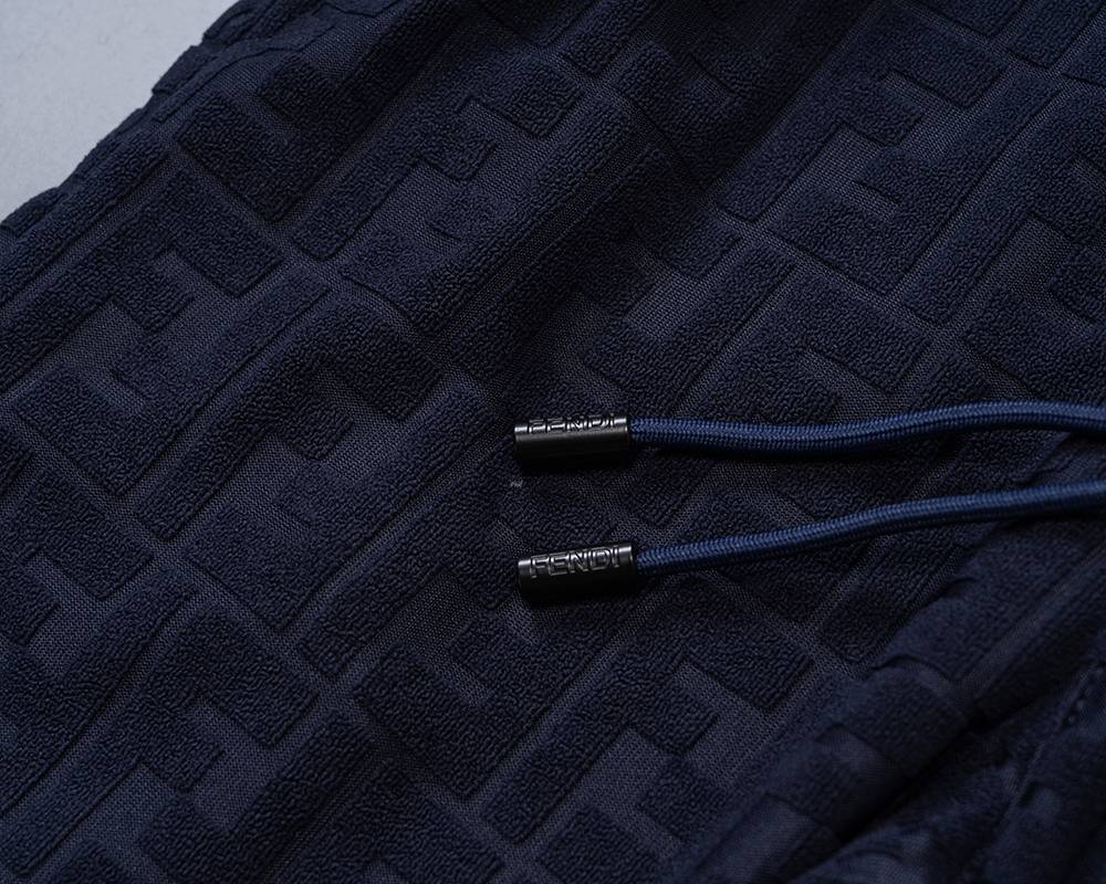 FENDI メンズ セットアップ ジップパーカー ロゴワッペン ブラック - 画像 11